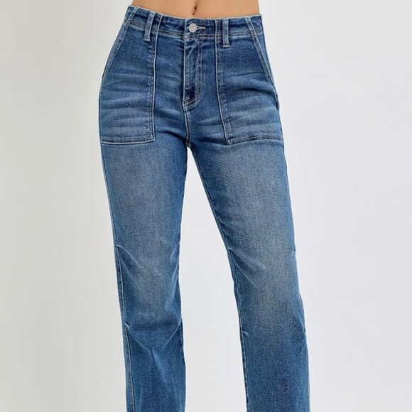 RISEN Full Size High Rise Ankle Jogger Jeans - Picture 1 of 11